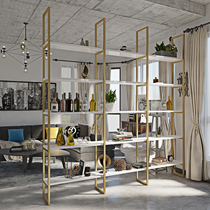 Nordic simple beauty salon cosmetics showcase Nail studio Floor-to-ceiling light luxury shelf Exhibition multi-layer display rack