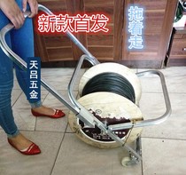 Bearing fiber optic cable pay-off reel outdoor wiring spool frame brake network cable network roller spool view