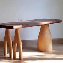 Nordic solid wood dining table log Workbench computer desk bedroom creative desk special-shaped personality fashion desk