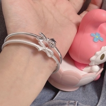 Ran Ran really cute hand made hipster bracelet simple bow silver bracelet cute girl Joker jewelry