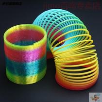 Elastic stacked music toy pull ring childrens spring ring magic red circle rainbow ring performance magic colorful