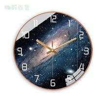 Clock living room home wall clock bedroom mute clock ins Wall creative fashion quartz clock Net Red North preferred