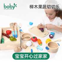 boby children cut fruits and vegetables set toys baby House boys and girls cooking kitchen wooden Chile