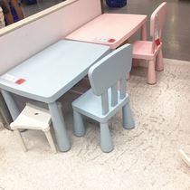 Childrens reading area kindergarten baby reading learning table and chair preschool children plastic rectangular small table?