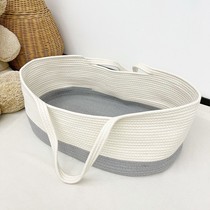 Infant travel basket ins Korean style baby portable cradle newborn car carrying basket baby cradle outside the bed