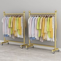 Movable display shelf with wheels clothing store display rack floor-to-ceiling womens clothing store clothing goods