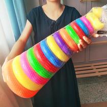 Childrens baby puzzle rainbow tower toys stacked music stacked high colorful ring circle layered early education stacked Cup