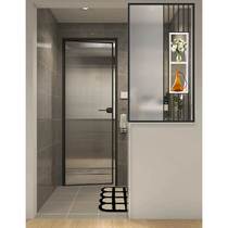 Stainless steel long-hong glass screen partition modern simple entry to the living room bathroom bathroom wash small half wall obscured