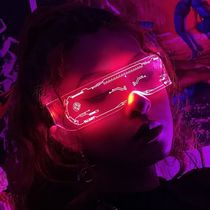 Lightsaber cross-dressing glasses LED future glasses disco technology cool color luminous toys with science fiction bar gas