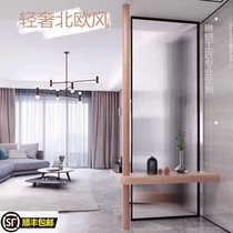 Toilet stainless steel Changhong glass partition guest restaurant porch screen bedroom art Nordic light luxury shelter