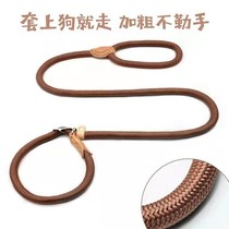 Dog leash medium large dog golden hair dog p chain telescopic traction rope small dog cover neck p rope collar walking dog rope