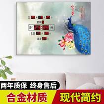 Perpetual Calendar Electronic Bell 2022 New Wall-mounted Wall Home Pendulum Digital Clock Led Temperature Moisture Lunar a