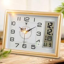 ~ Arctic Star Perpetual Calendar Electronic Seat Clock Living Room Bedroom Mute Calendar Clock Quartz Clock Temperature Desk Clock Hung