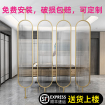 Net red shop creative rotating screen Clothing store manager rainbow glass partition decoration living room light luxury entrance home occlusion