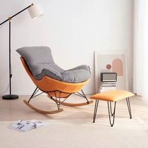 Nordic Balcony Casual Chair Home Rocking Chair Lobster Chair Living Room Afternoon Nap Sloth Sofa Chair Tech Fabric Red Chair