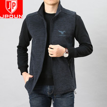 Large size outdoor leisure fleece vest waistcoat Spring and autumn mens fleece vest jacket men