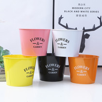 Pastoral retro old iron bucket flower pot creative multi-meat flower pot big iron bucket Green rose storage flowers green plant Basin