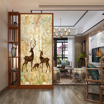 Chinese solid wood screen partition seat screen Nordic bedroom shielding mobile simple modern living room entrance door cabinet