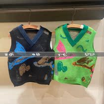 jnby by JNBY jiangnam cloth childrens clothing 2021 autumn men and women children flower color knitted vest 1L7307230