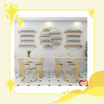Nail wall shelf wall rack style nail salon shop floor wall nail polish Net red nail rack