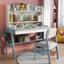 Children study table Home Elementary students Write homework class table and chairs Suit Boy Bedroom Liftable Solid Wood Desk