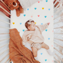 Crib bed hats bed sheets cotton baby stitching bedding kindergarten mattress cover can be customized