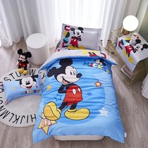 Kindergarten quilt three-piece set boy cotton childrens bedding baby nap pure cotton bedding six-piece set with core