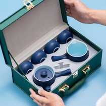 Tea set Fast Cup Portable Travel Campaign Outdoor Travel Bubble Tea Cup One Pot Three Cups Customized