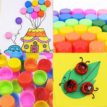 Color bottle cap 12 color optional creative handmade kindergarten decoration mineral water bottle plastic hand painting lid