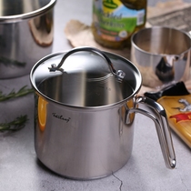 Diversion nozzle filter residue milk pot 18 10 stainless steel milk cup bean milk baking hot soup with thick bottom 14cm