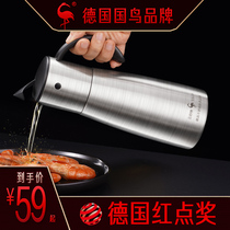 German kitchen utensils oil pot household 304 stainless steel large capacity oil jar sauce vinegar seasoning bottle glass oil bottle
