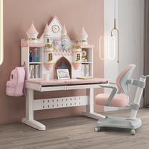 Study Table Children Desk Design Girl Solid Wood Liftable Table And Chairs Suit Elementary School Childrens Writing Desk Home Fun