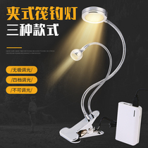 Raft fishing light fishing Light Night Fishing light led double head pole slightly light yellow light fishing lamp bait lamp clip type lamp fishing gear