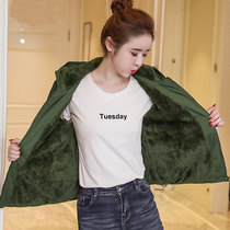European station lamb wool cotton-padded jacket 2021 New Pike cotton coat East Gate plus velvet coat