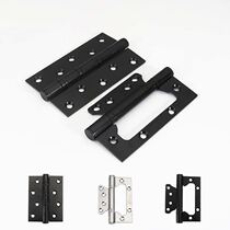 Stainless steel flat open primary-secondary hinge 4 inch 5 inch thickened static room wooden door toilet glass room door folding dark hinge