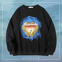 BCKJ original designer brand Autumn Sweater men and women round neck foam love print couple loose coat