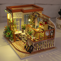 Music Box Music box diy handmade wooden model Sky City Creative Chinese Valentines Day Valentines Day gift to girls
