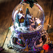 JARLL music box Zaner crystal ball music box rotating train Christmas gift to send girl lover birthday