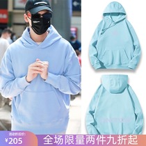 (Official) CANOTWAIT Chen Wei Ting the same autumn and winter mens and womens printed couples loose hooded sweater jacket