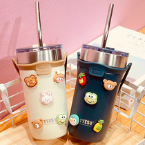tyeso ice Cup Cup large capacity handle coffee thermos cup Japanese simple men and women car 304 stainless steel cup