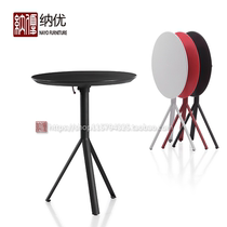  New hot sale household milk tea cafe burger table and chair American combination aluminum round leisure bantam folding bar dining table