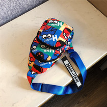 Childrens crossbody bag Boys Korean casual chest bag Primary school students travel small backpack bag tide small boys shoulder bag