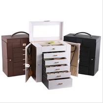 Multifunctional jewelry box large capacity household jewelry box European ring box jewelry box jewelry storage box