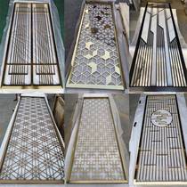 ~ Simple stainless steel grille into the living room to block the mask of the mask steel screen screen cut the hotel hollow background