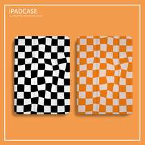 ipadpro Protective case with Pen slot 11 inch checkerboard mini5 three fold 2021 version air4 8th generation 3 flat set 2020 new anti-bending five 10 2 simple eight anti-drop