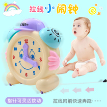 Childrens baby toddler toy car alarm clock car supplies drawstring push music traction rope car trailer