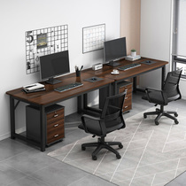 Office desk and chair combination Simple modern double single workbench Simple staff desk Writing computer desk