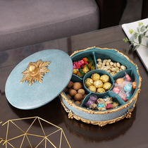 European-style dried fruit plate with lid candy living room coffee table light luxury snacks fruit plate simple modern storage box