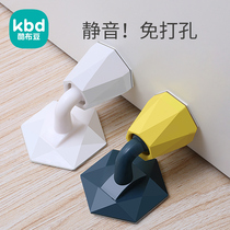 Door suction-free door closing is too loud buffer door windproof fixed toilet toilet door handle anti-collision device door resistance