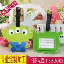 Special-shaped soft rubber luggage tag creative cute cartoon luggage tag PVC soft rubber luggage tag boarding pass customization